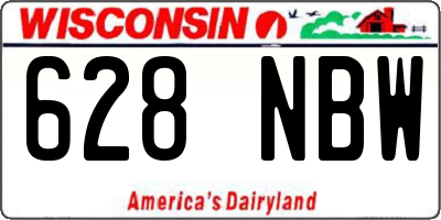 WI license plate 628NBW