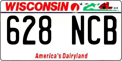 WI license plate 628NCB