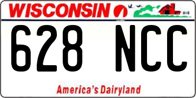 WI license plate 628NCC