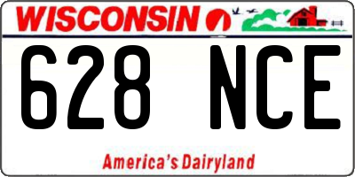 WI license plate 628NCE