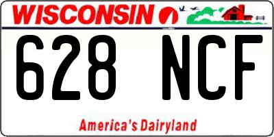 WI license plate 628NCF