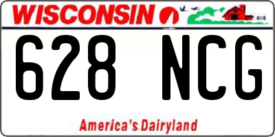 WI license plate 628NCG