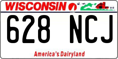 WI license plate 628NCJ
