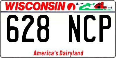 WI license plate 628NCP