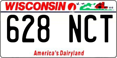 WI license plate 628NCT