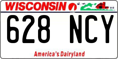 WI license plate 628NCY