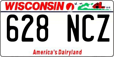 WI license plate 628NCZ