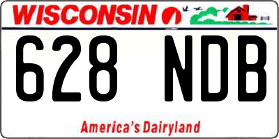 WI license plate 628NDB