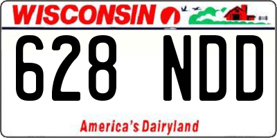 WI license plate 628NDD