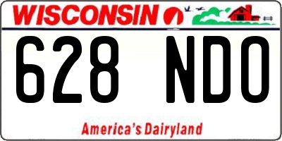 WI license plate 628NDO