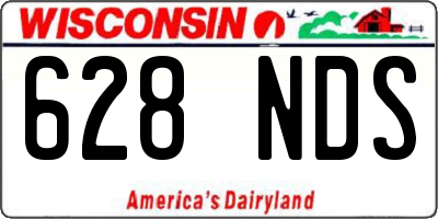 WI license plate 628NDS