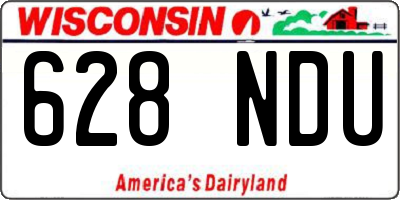 WI license plate 628NDU