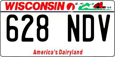 WI license plate 628NDV