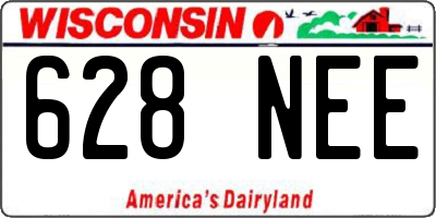 WI license plate 628NEE