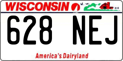 WI license plate 628NEJ