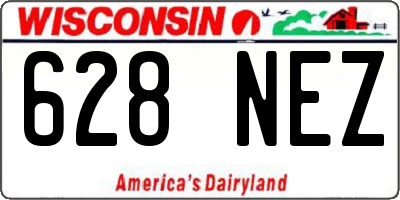 WI license plate 628NEZ