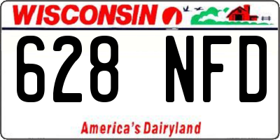 WI license plate 628NFD