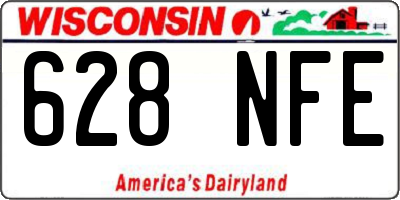WI license plate 628NFE