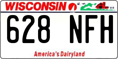 WI license plate 628NFH