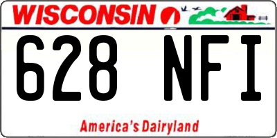 WI license plate 628NFI