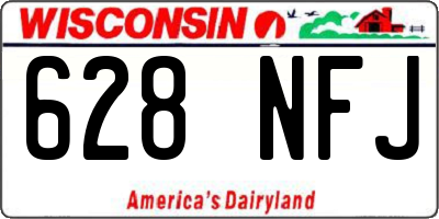 WI license plate 628NFJ