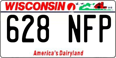 WI license plate 628NFP