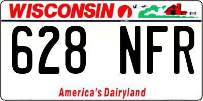 WI license plate 628NFR