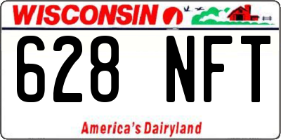 WI license plate 628NFT