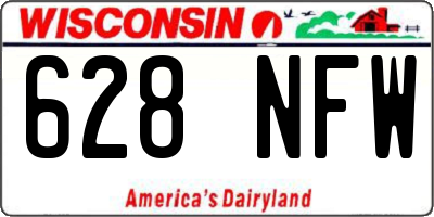 WI license plate 628NFW