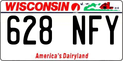 WI license plate 628NFY