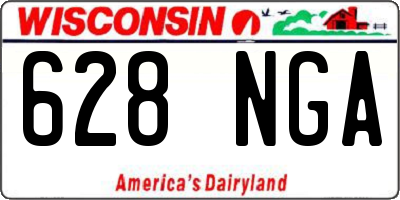 WI license plate 628NGA