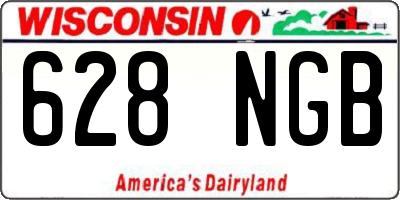 WI license plate 628NGB