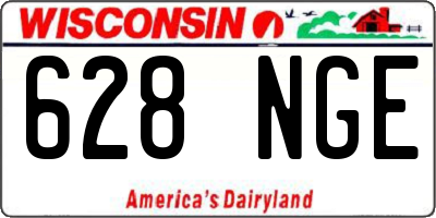 WI license plate 628NGE
