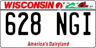 WI license plate 628NGI