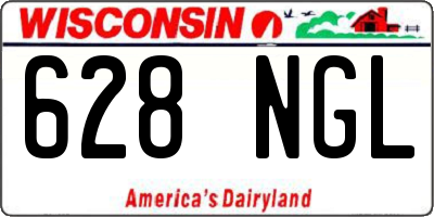 WI license plate 628NGL