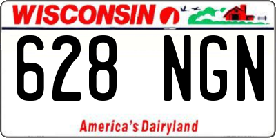WI license plate 628NGN