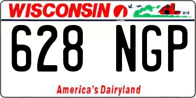WI license plate 628NGP