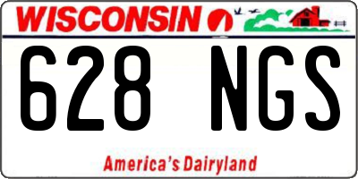 WI license plate 628NGS
