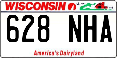 WI license plate 628NHA