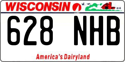 WI license plate 628NHB