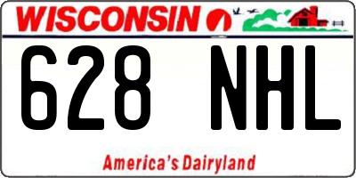 WI license plate 628NHL