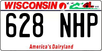 WI license plate 628NHP
