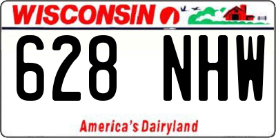 WI license plate 628NHW