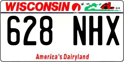 WI license plate 628NHX
