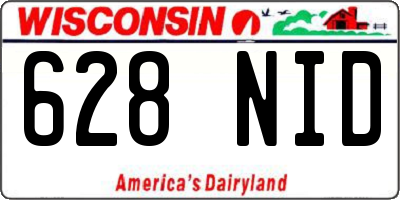WI license plate 628NID