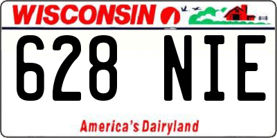 WI license plate 628NIE