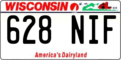 WI license plate 628NIF