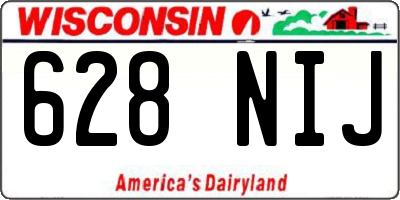 WI license plate 628NIJ