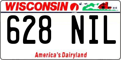 WI license plate 628NIL