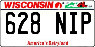 WI license plate 628NIP
